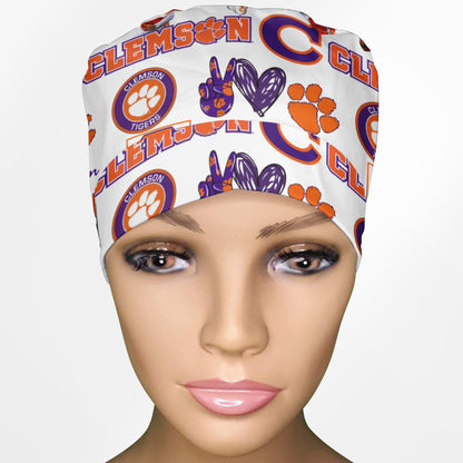 Clemson Ponytail Scrub Cap