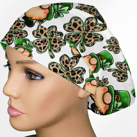 Clover Gnomes Euro Scrub Cap