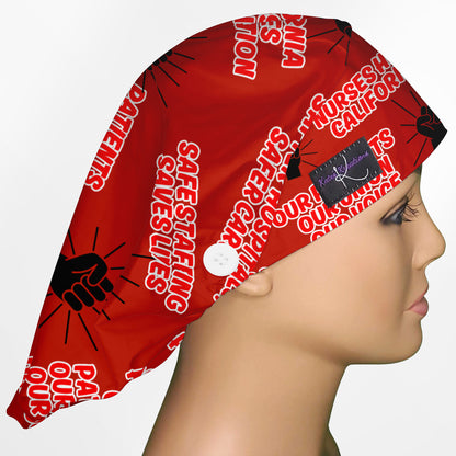 California Nurses Association Bouffant Scrub Cap