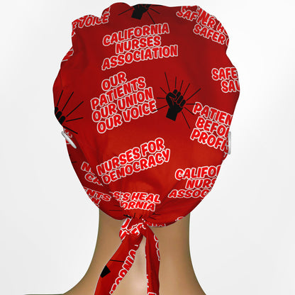 California Nurses Association Low-Tie Surgeon Scrub Cap