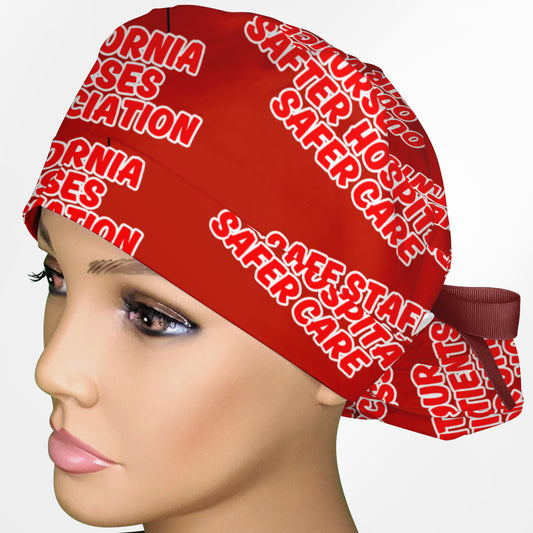California Nurses Association Ponytail Scrub Cap