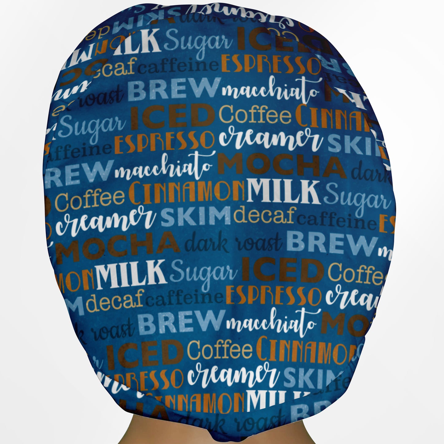 Coffee Words Euro Scrub Cap