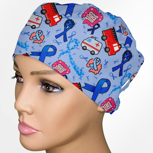 Colon Cancer/First Responder Low-Tie Surgeon Scrub Cap