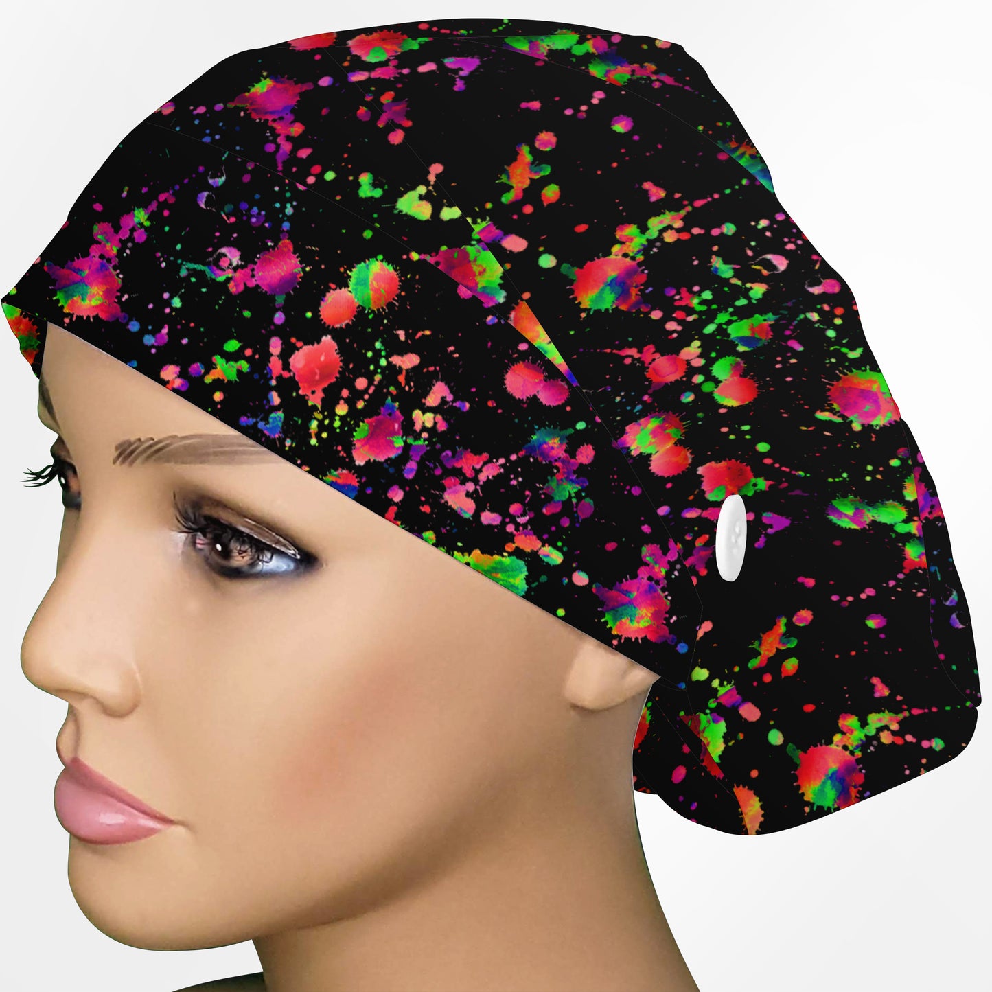 Color Splat Euro Scrub Cap