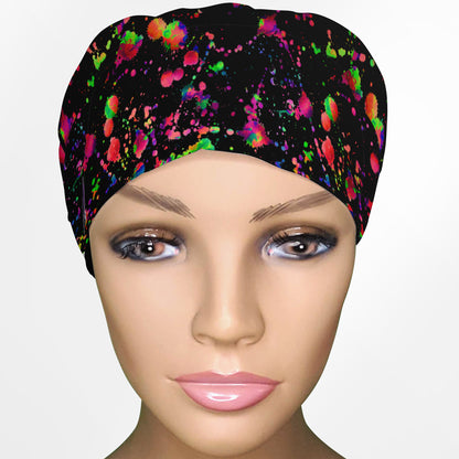Color Splat Euro Scrub Cap