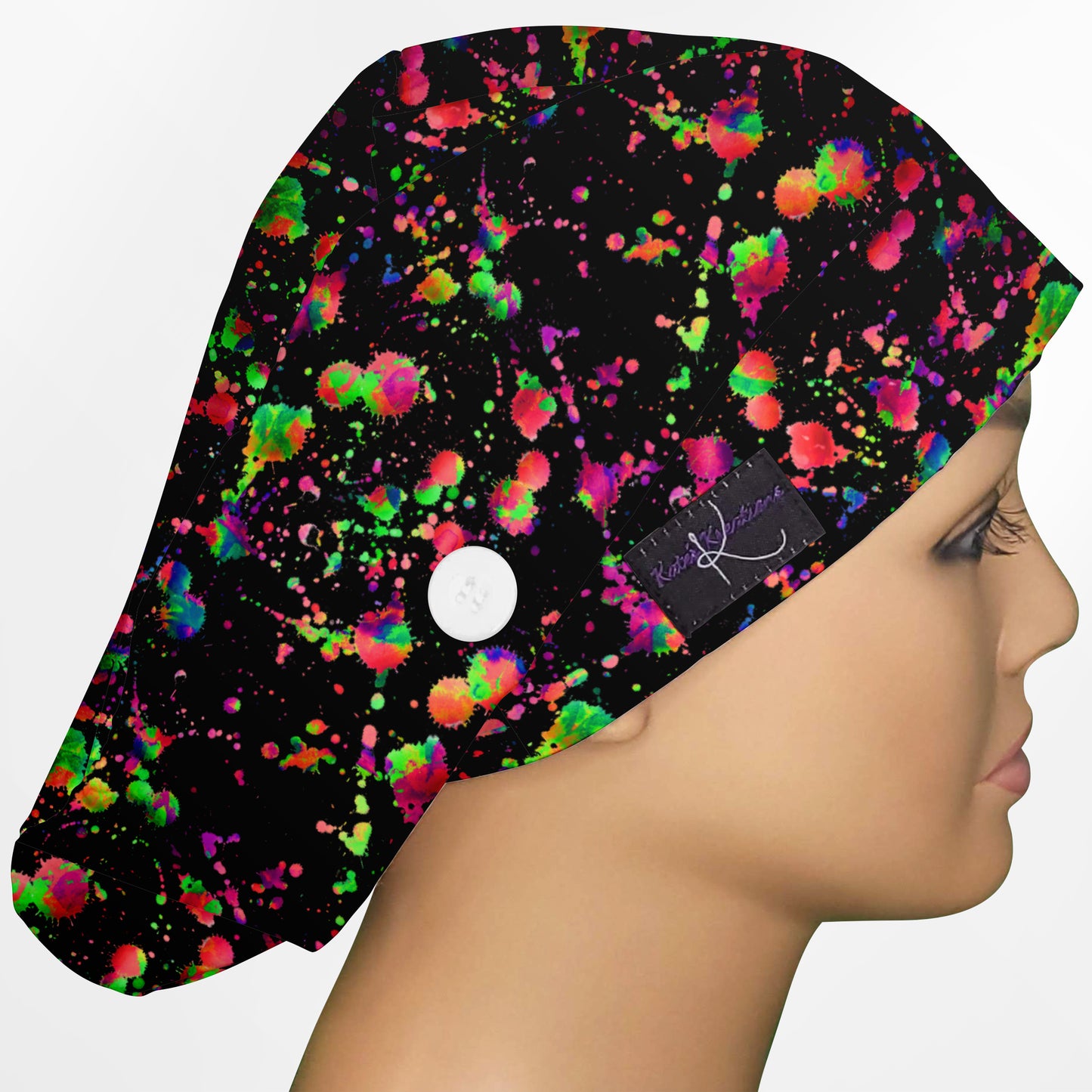 Color Splat Euro Scrub Cap