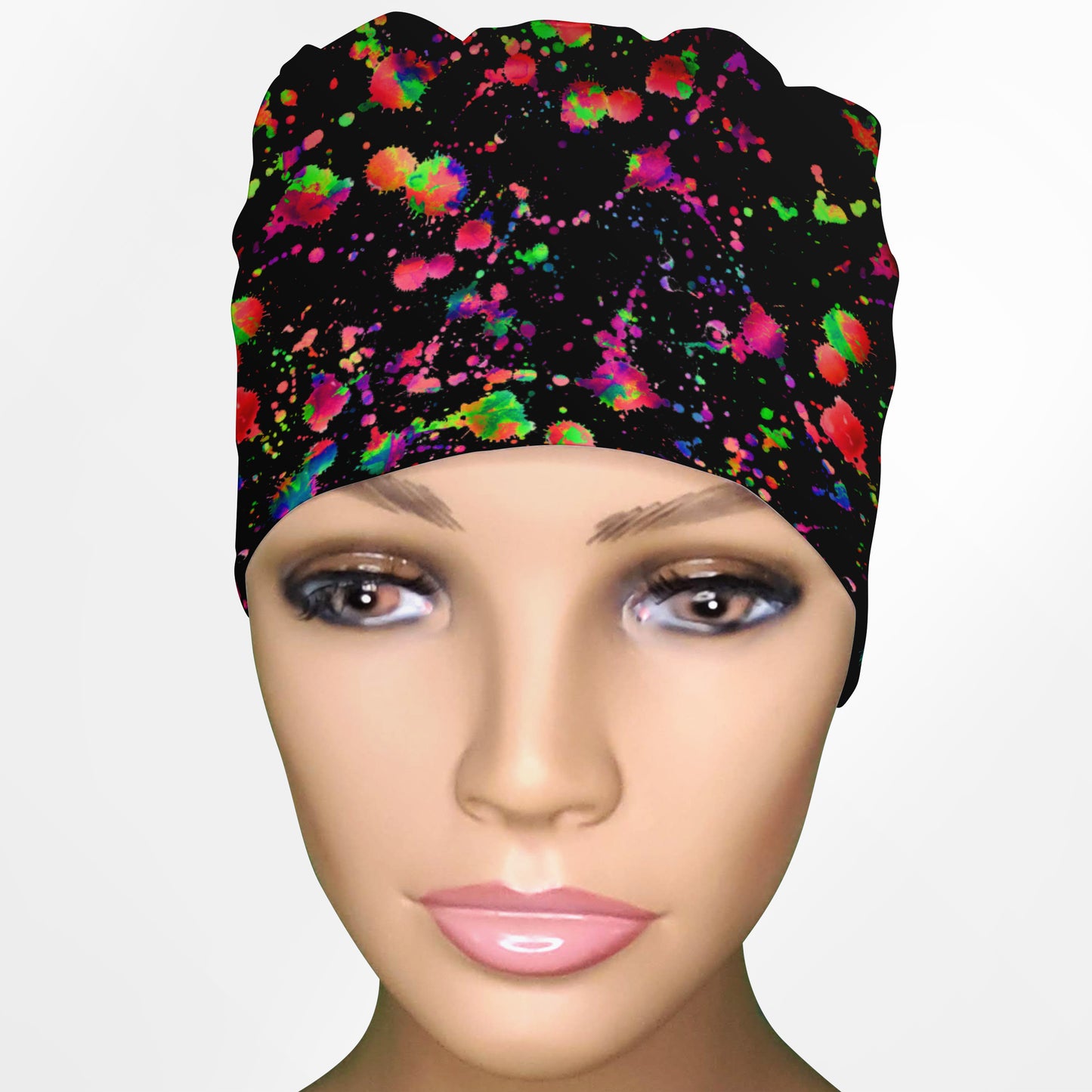 Color Splat Low-Tie Surgeon Scrub Cap