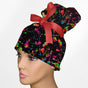 Color Splat High Bun Ponytail Scrub Cap