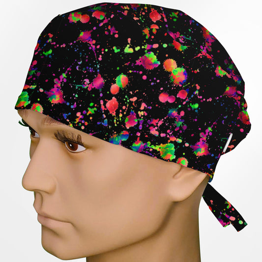 Color Splat Surgeon Scrub Cap