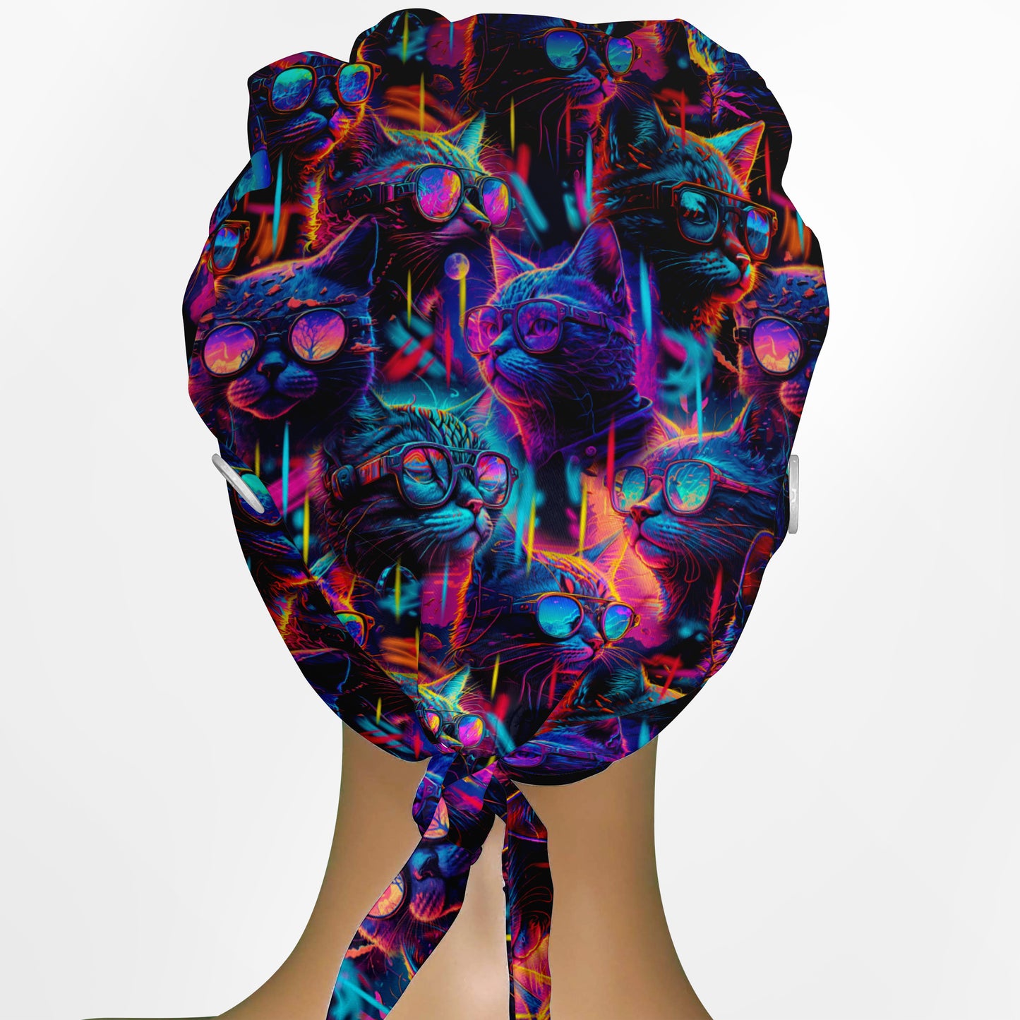 Cool Cat Low-Tie Surgeon Scrub Cap
