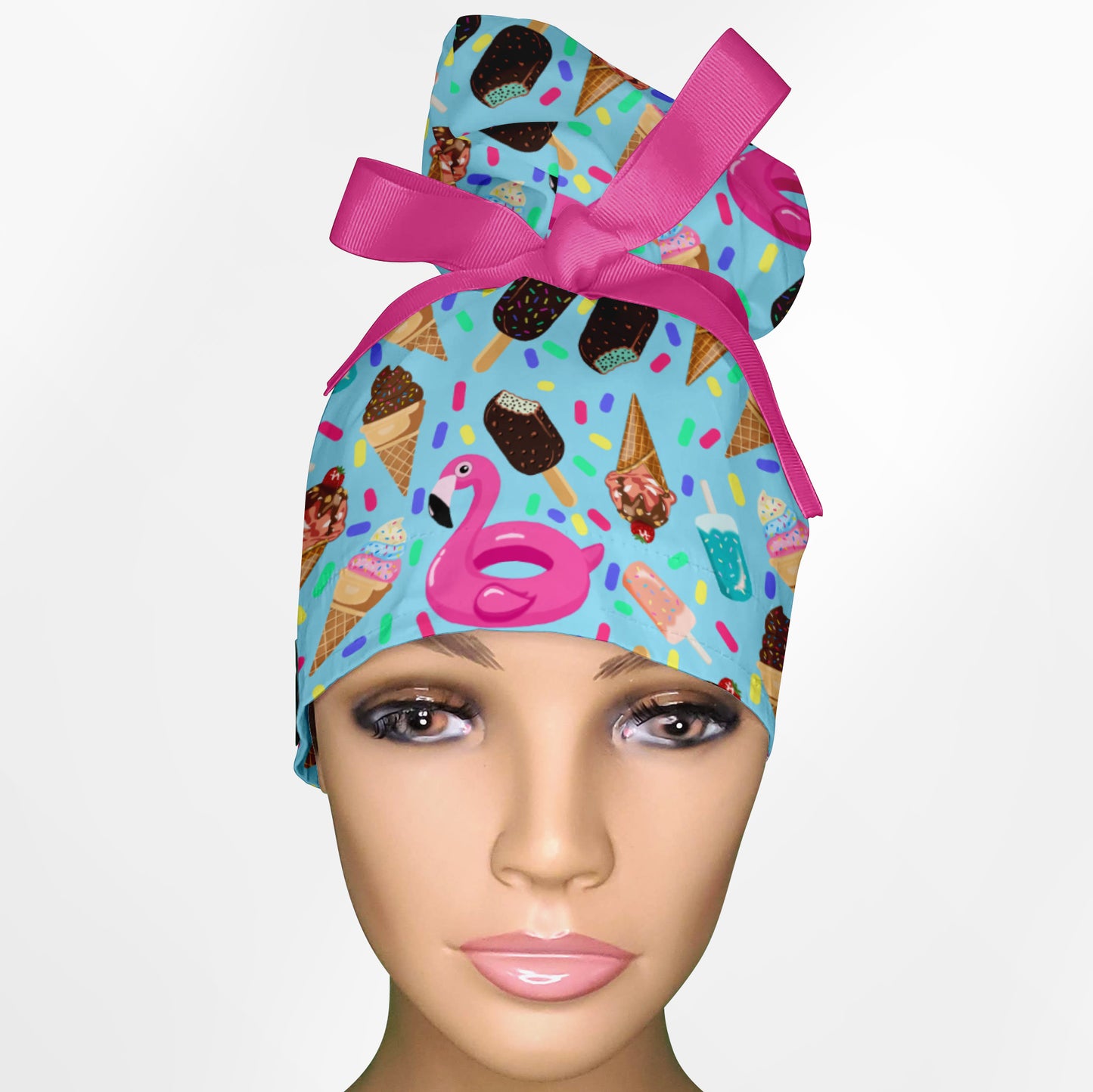 Cool Down Summer High Bun Ponytail Scrub Cap