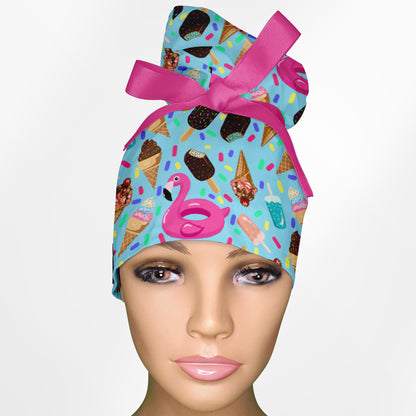 Cool Down Summer High Bun Ponytail Scrub Cap
