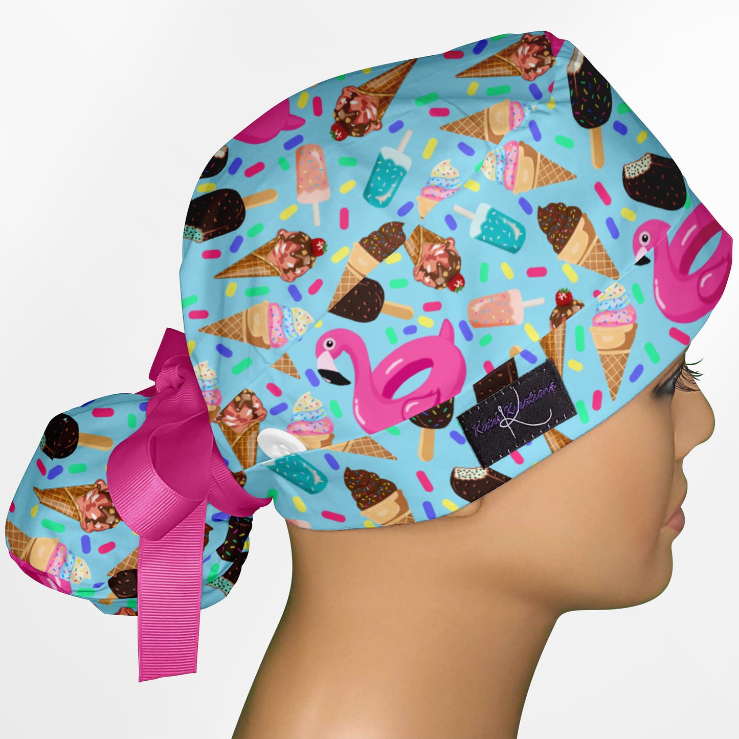 Cool Down Summer Ponytail Scrub Cap