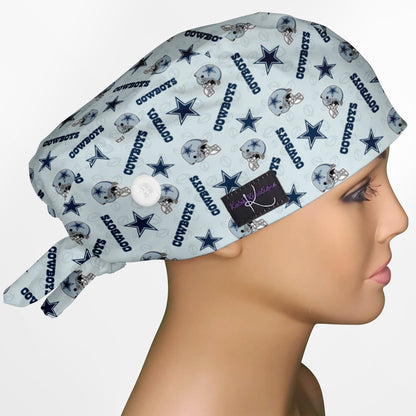 Cowboys Logo Low-Tie Surgeon Scrub Cap