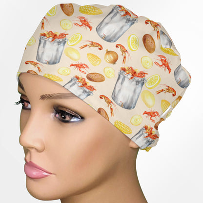 Craw Fish Low-Tie Surgeon Scrub Cap