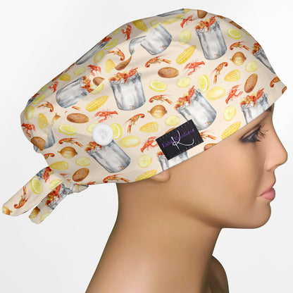 Craw Fish Low-Tie Surgeon Scrub Cap