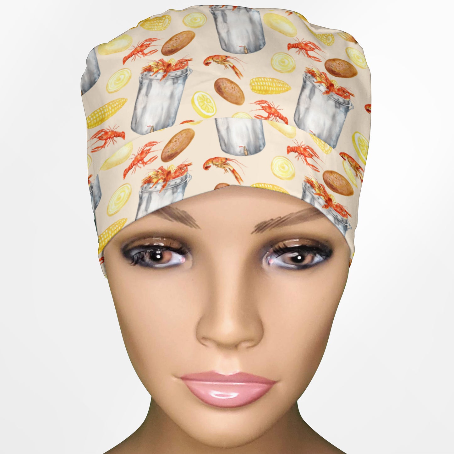 Craw Fish Ponytail Scrub Cap
