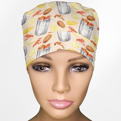 Craw Fish Ponytail Scrub Cap