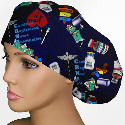 CRNA Bouffant Scrub Cap