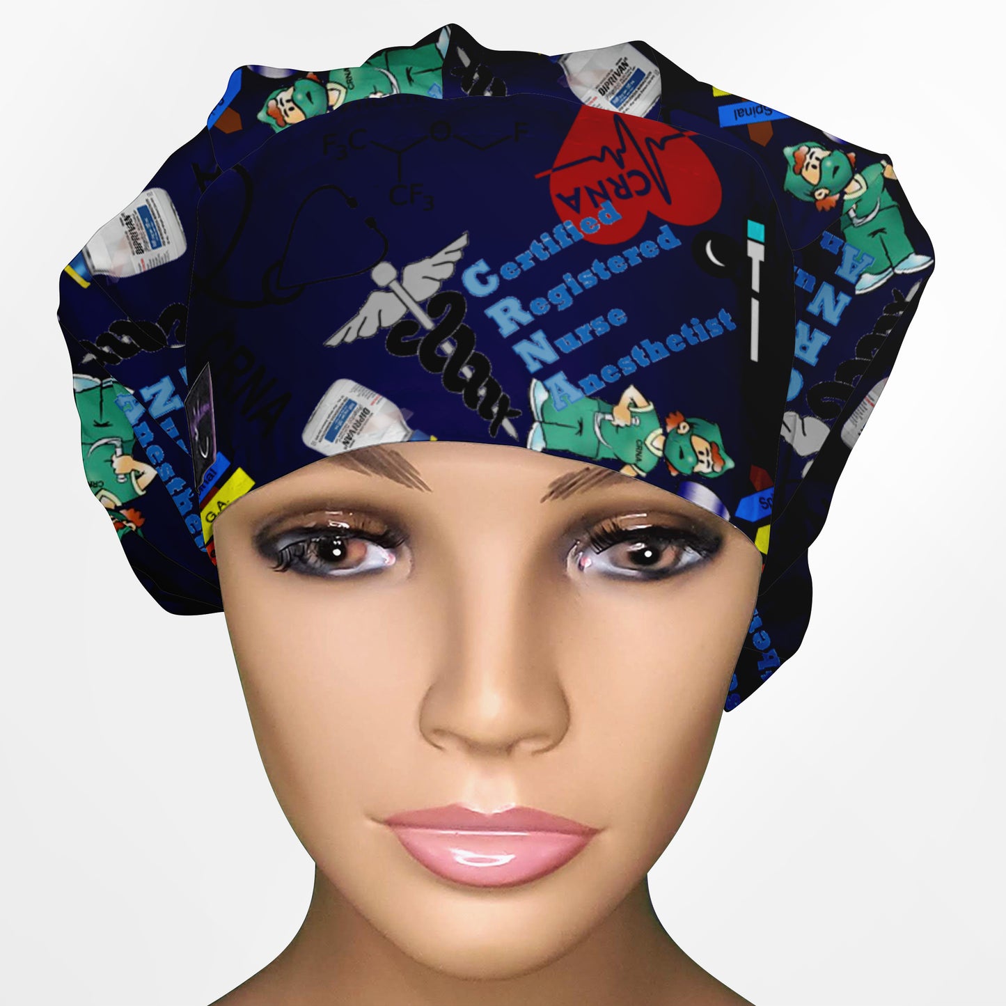 CRNA Bouffant Scrub Cap