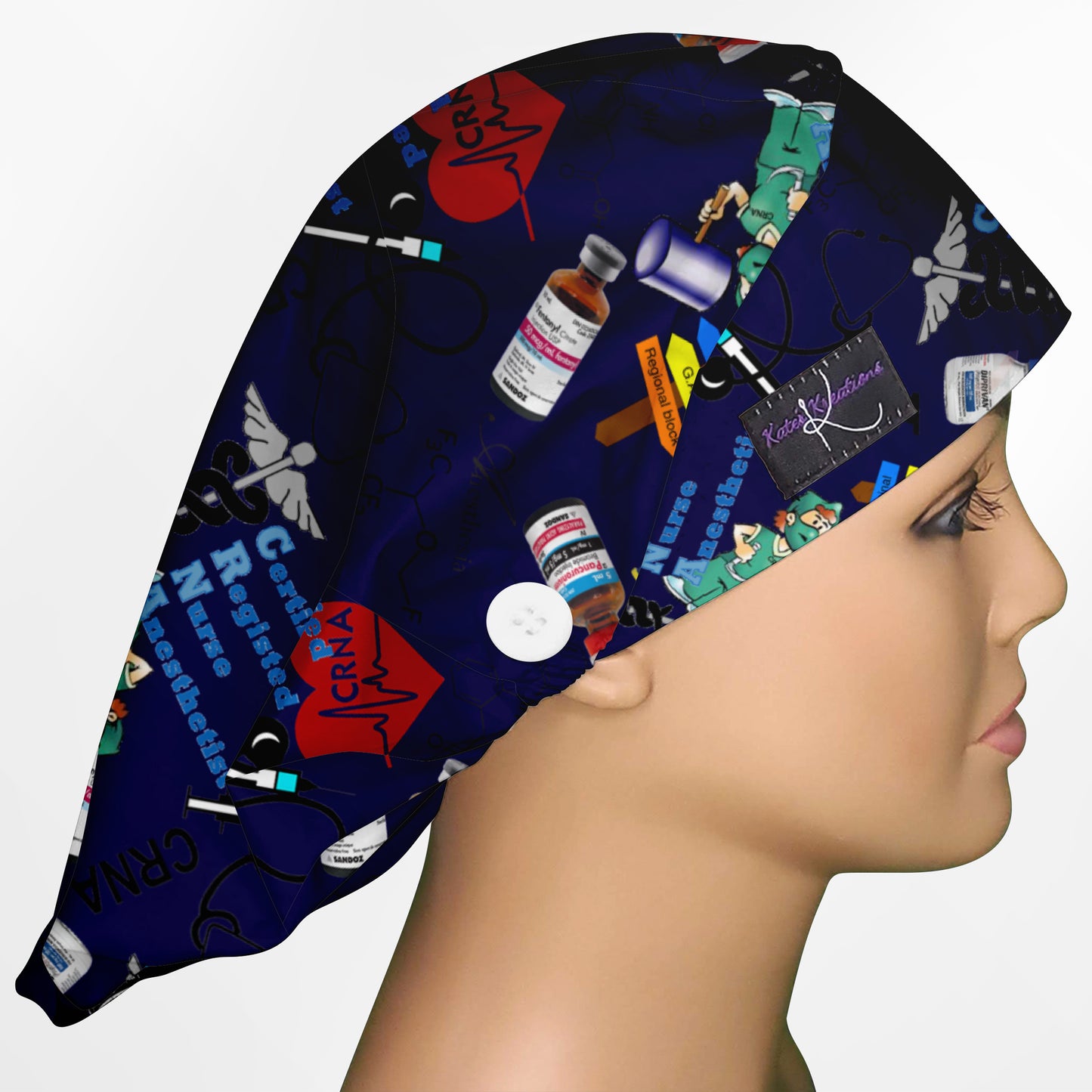 CRNA Bouffant Scrub Cap
