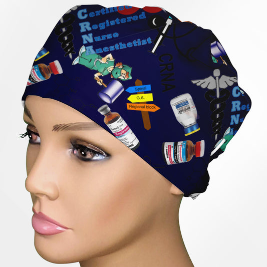 CRNA Low-Tie Surgeon Scrub Cap