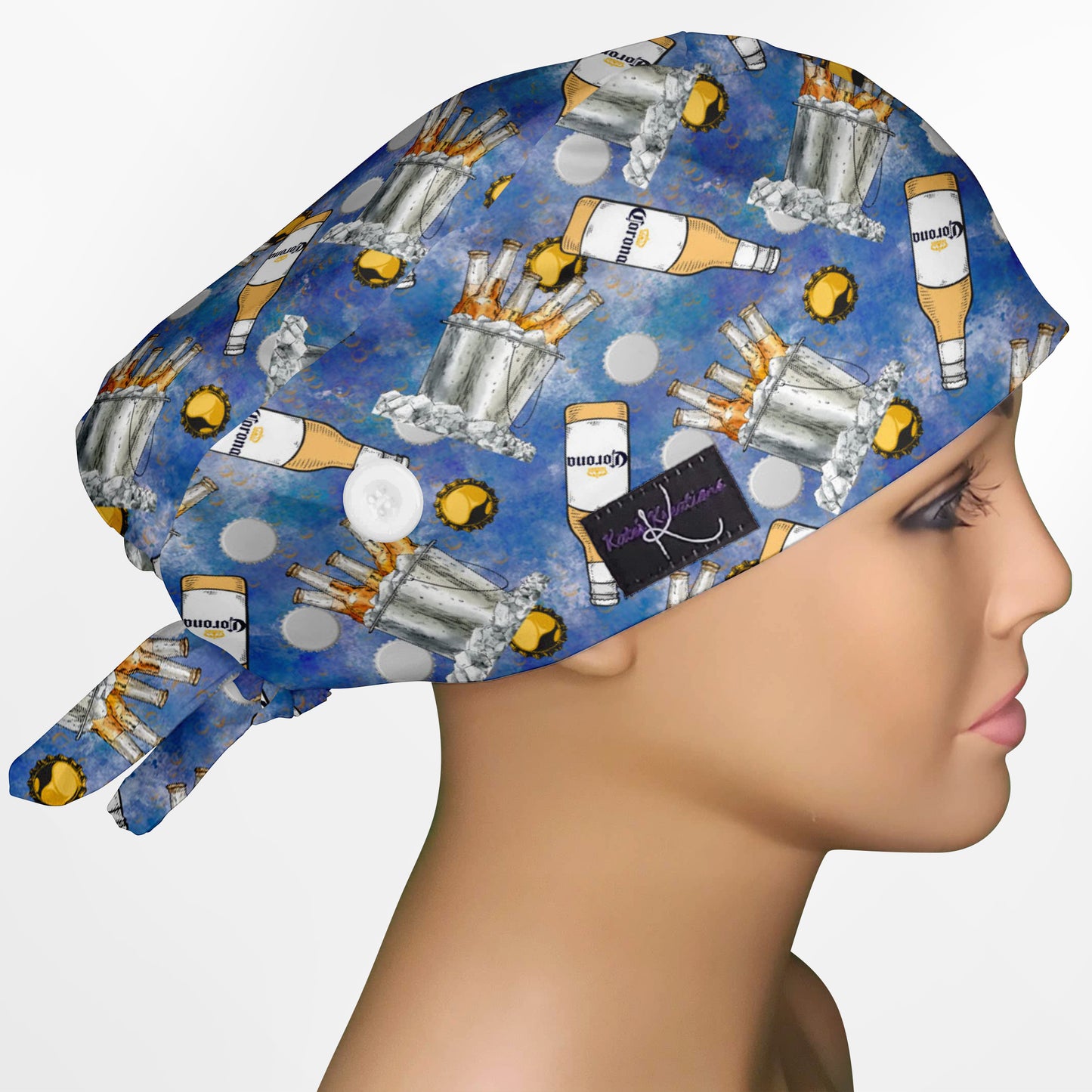 Crown Bottle Low-Tie Surgeon Scrub Cap