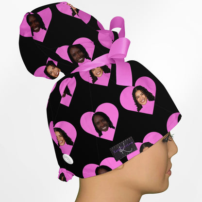 Custom Breezy High Bun Ponytail Scrub Cap