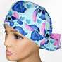 Cute Aloha Ponytail Scrub Cap