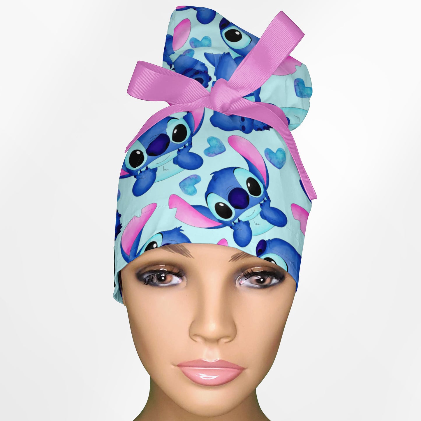 Cute Aloha High Bun Ponytail Scrub Cap