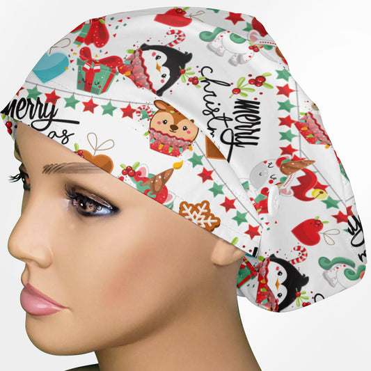 Cute Christmas Euro Scrub Cap