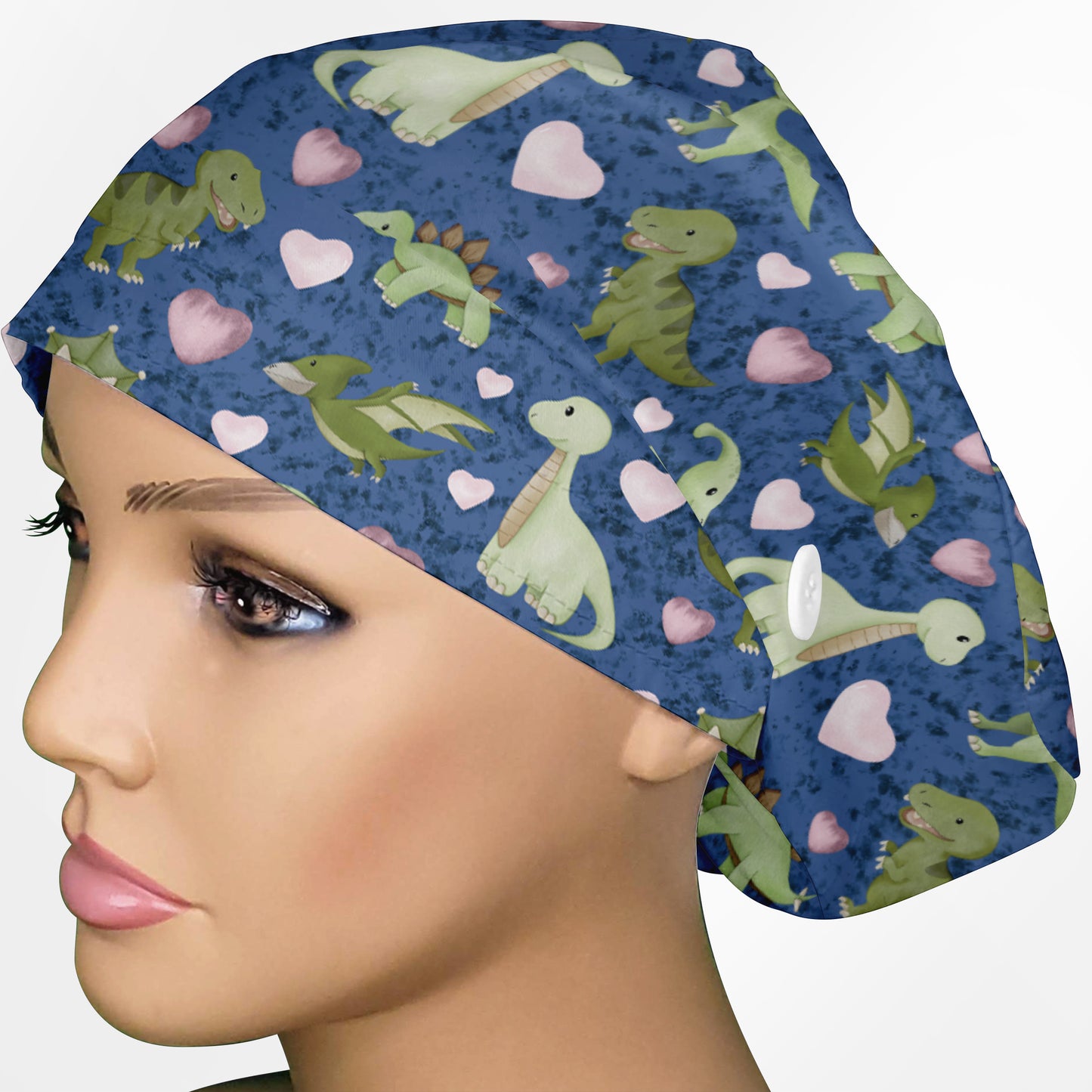 Cute Dino Euro Scrub Cap