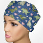 Cute Dino Low-Tie Surgeon Scrub Cap
