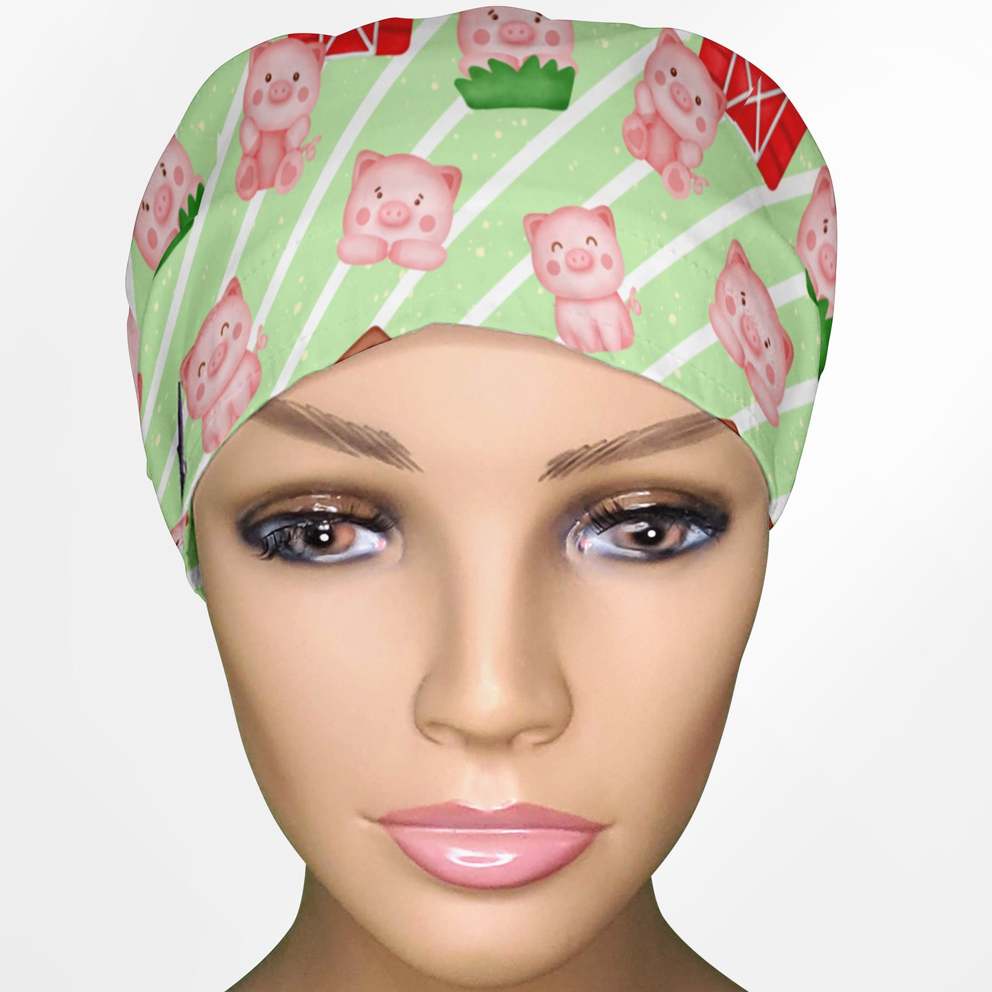 Cute Farm Piggies Euro Scrub Cap