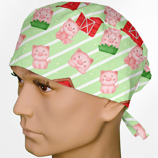 Cute Farm Piggies Surgeon Scrub Cap