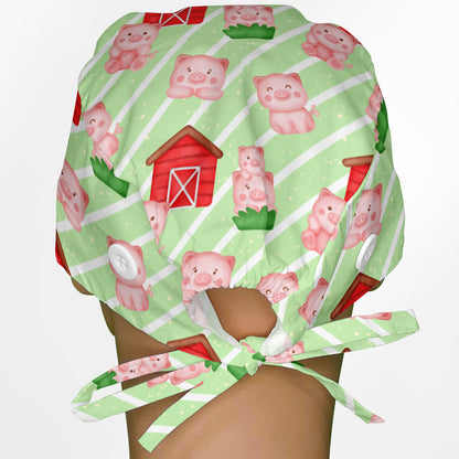 Cute Farm Piggies Surgeon Scrub Cap