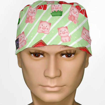 Cute Farm Piggies Surgeon Scrub Cap