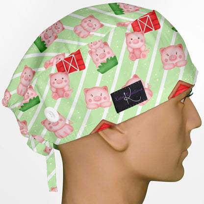 Cute Farm Piggies Surgeon Scrub Cap