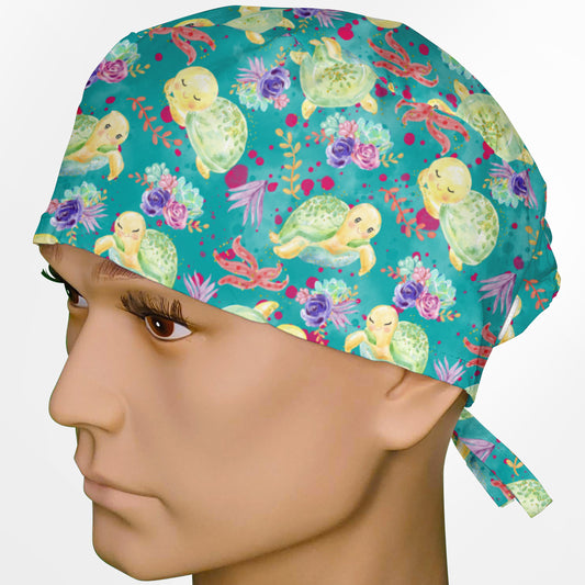 Cute Sea Turtle Surgeon Scrub Cap