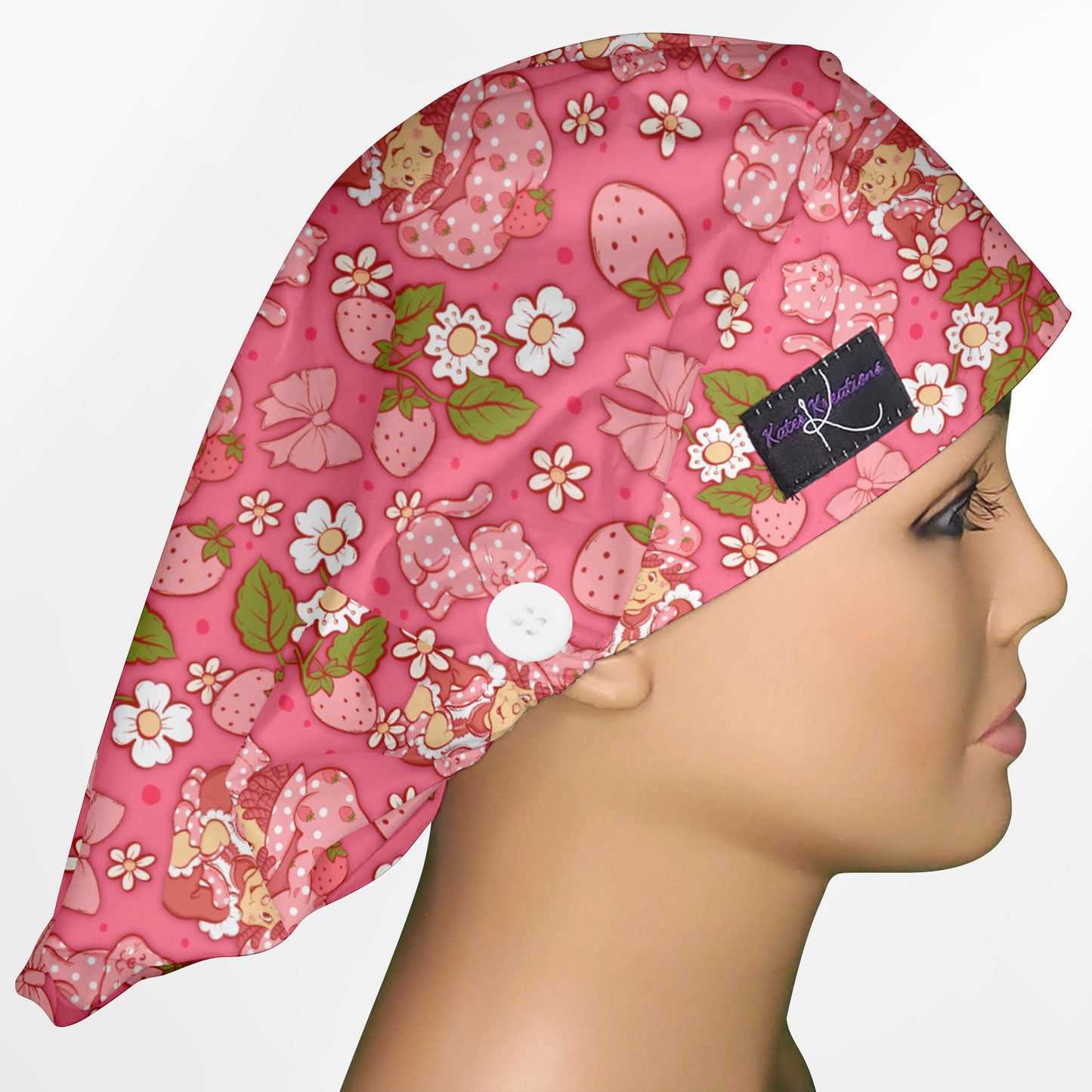 Cute Strawberry Shortcake Bouffant Scrub Cap
