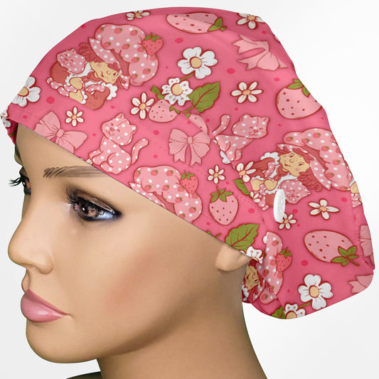 Cute Strawberry Shortcake Euro Scrub Cap