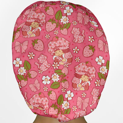 Cute Strawberry Shortcake Euro Scrub Cap
