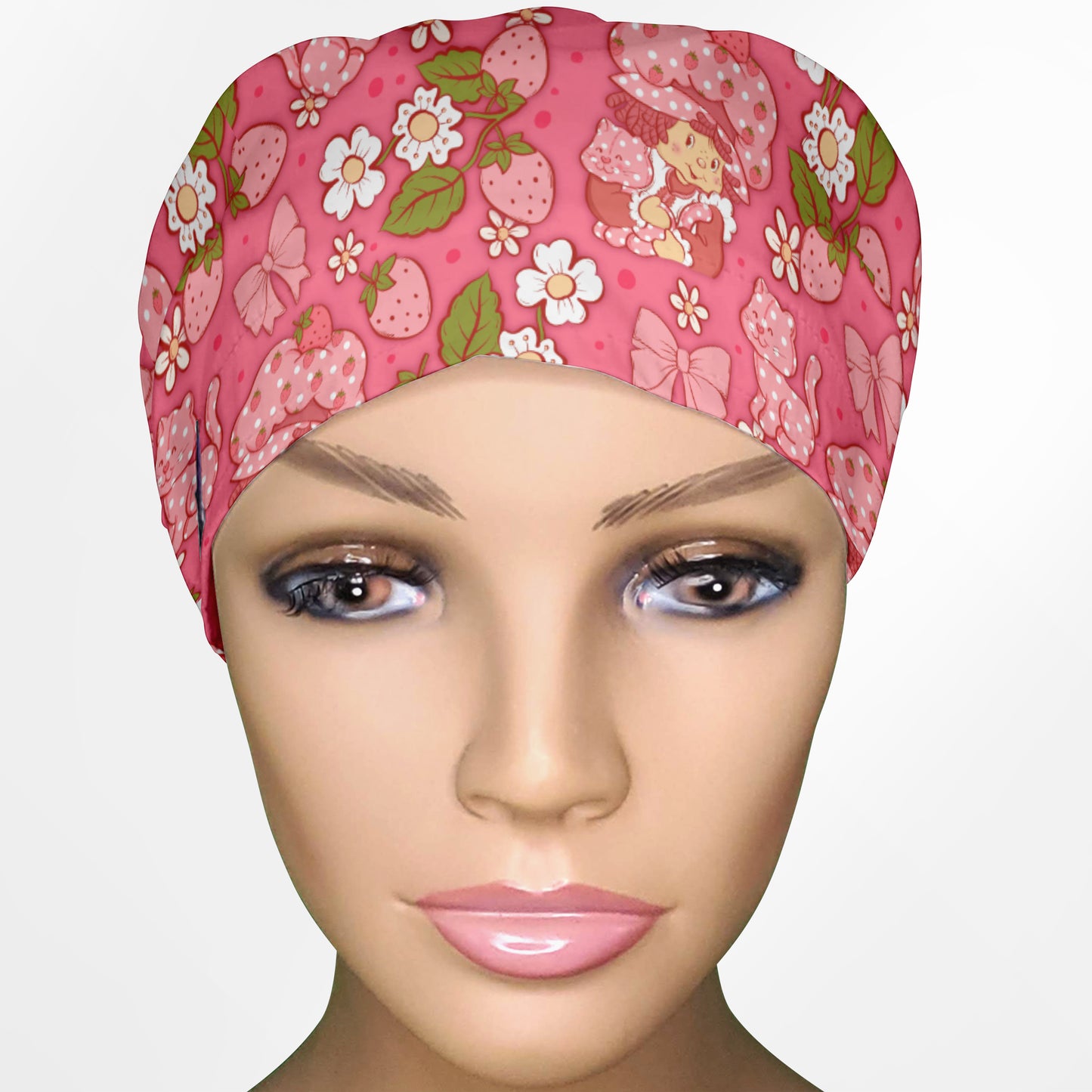 Cute Strawberry Shortcake Euro Scrub Cap
