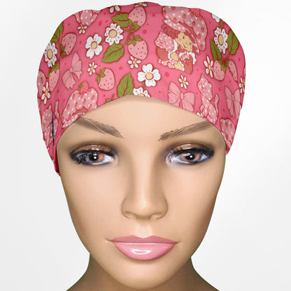 Cute Strawberry Shortcake Euro Scrub Cap