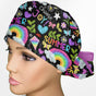 Cute Summer Ponytail Scrub Cap