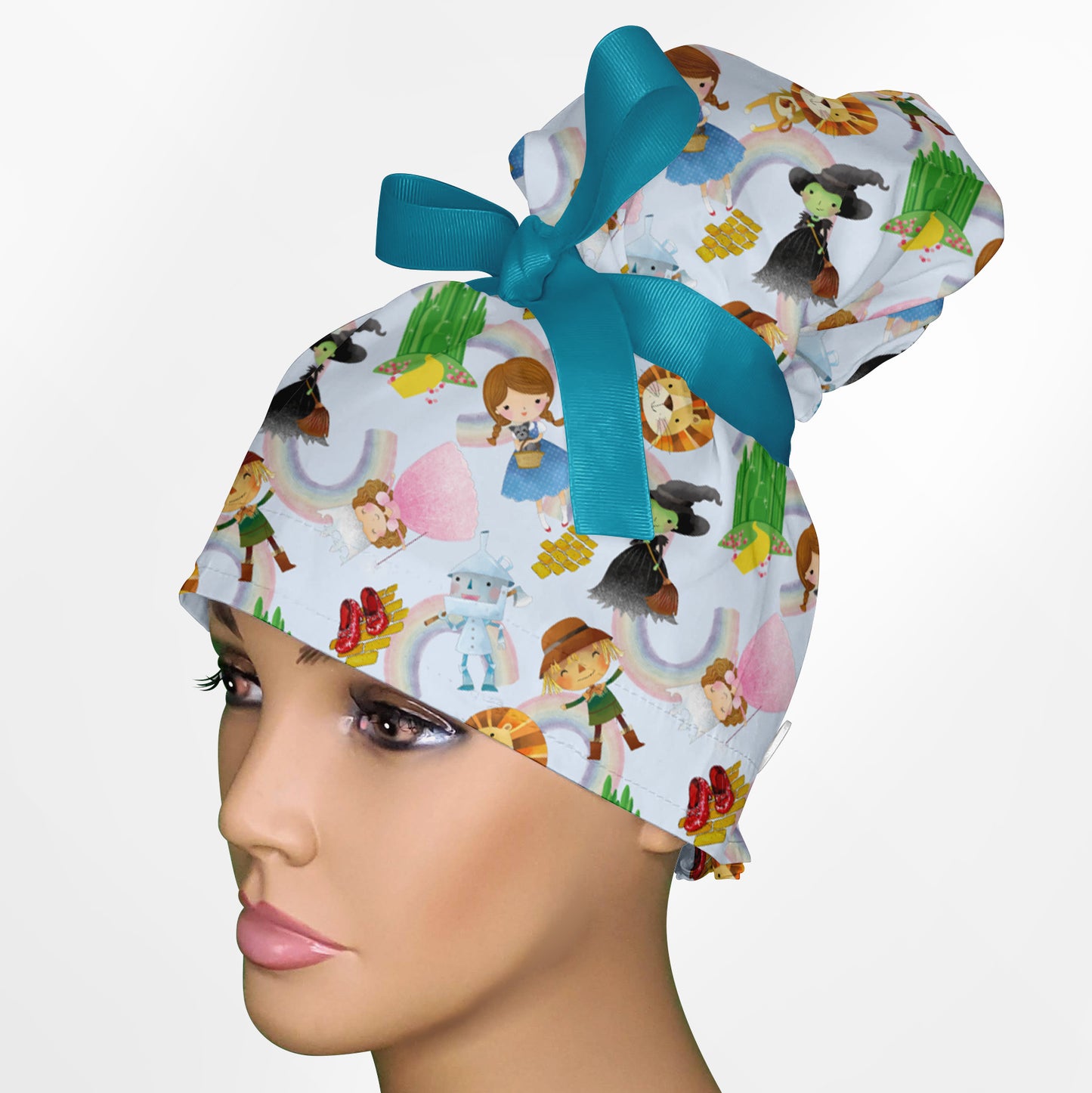 Cute Wizard Of Oz High Bun Ponytail Scrub Cap