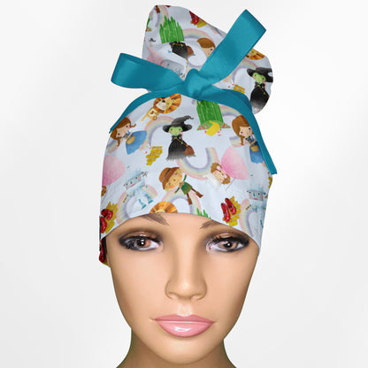 Cute Wizard Of Oz High Bun Ponytail Scrub Cap