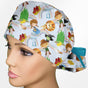 Cute Wizard Of Oz Ponytail Scrub Cap