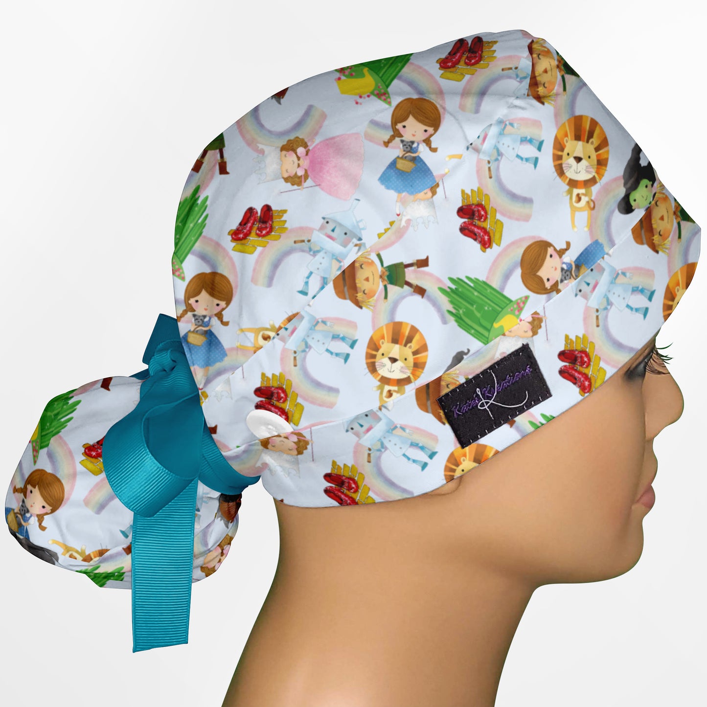 Cute Wizard Of Oz Ponytail Scrub Cap