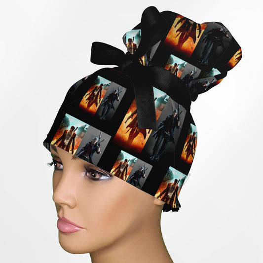 D.M.C- Dante & Nero High Bun Ponytail Scrub Cap